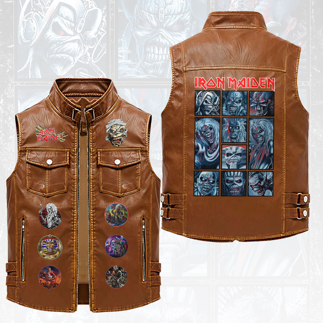 Iron Maiden Premium 2D Sleeveless Leather Vest – HOATT18411