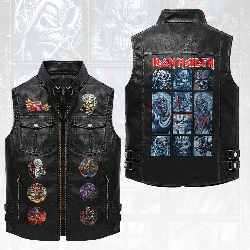 Iron Maiden Premium 2D Sleeveless Leather Vest – HOATT18411