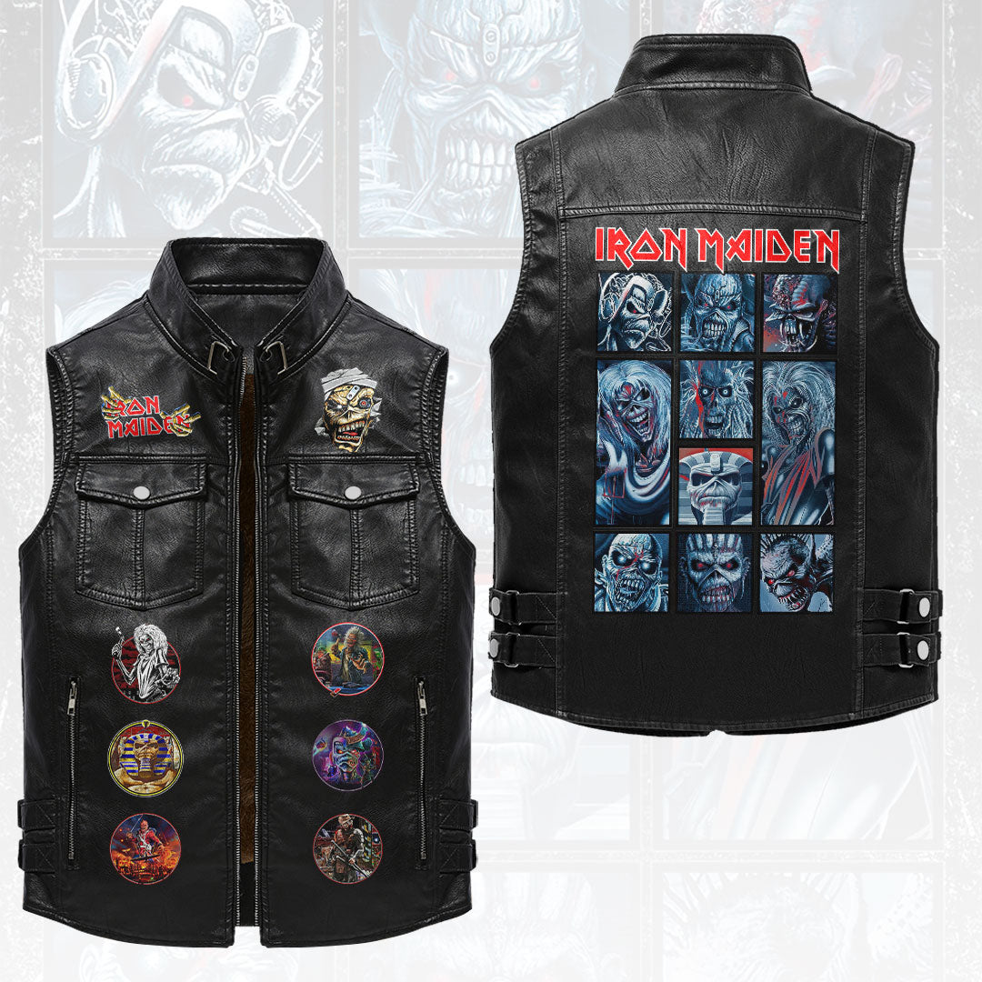 Iron Maiden Premium 2D Sleeveless Leather Vest – HOATT18411