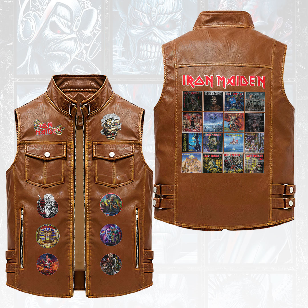 Iron Maiden Premium 2D Sleeveless Leather Vest – HOATT18412