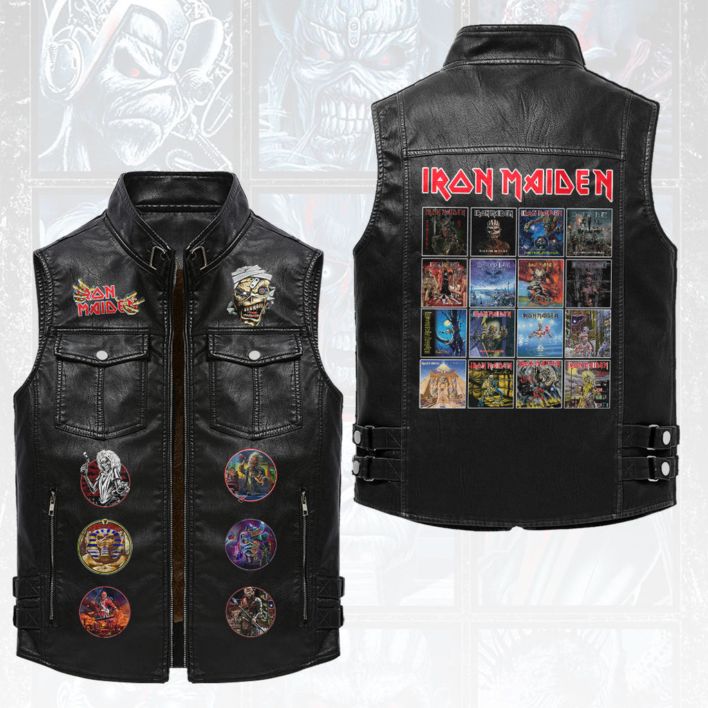 Iron Maiden Premium 2D Sleeveless Leather Vest – HOATT18412