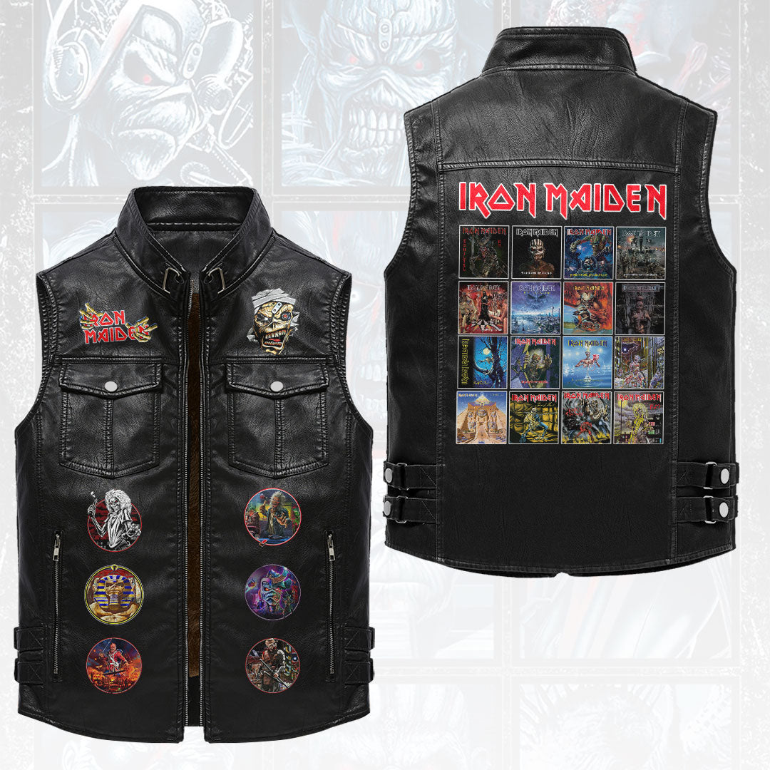 Iron Maiden Premium 2D Sleeveless Leather Vest – HOATT18412