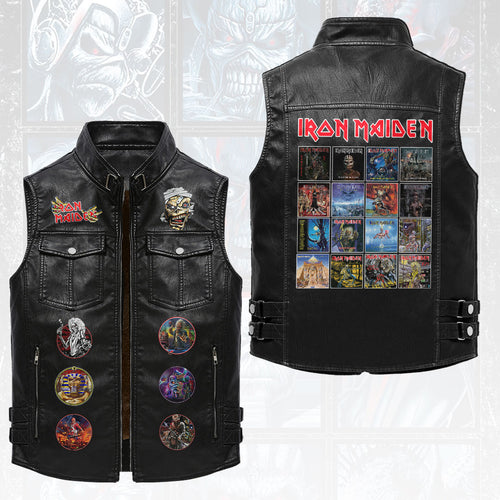 Iron Maiden Premium 2D Sleeveless Leather Vest – HOATT18412