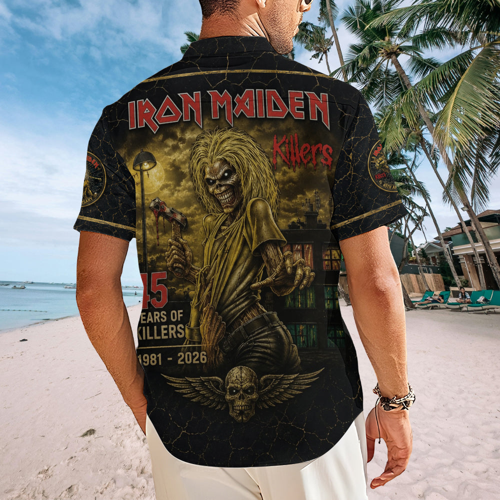 Iron Maiden Short Sleeve Button-Down Shirt – TMTHU7436