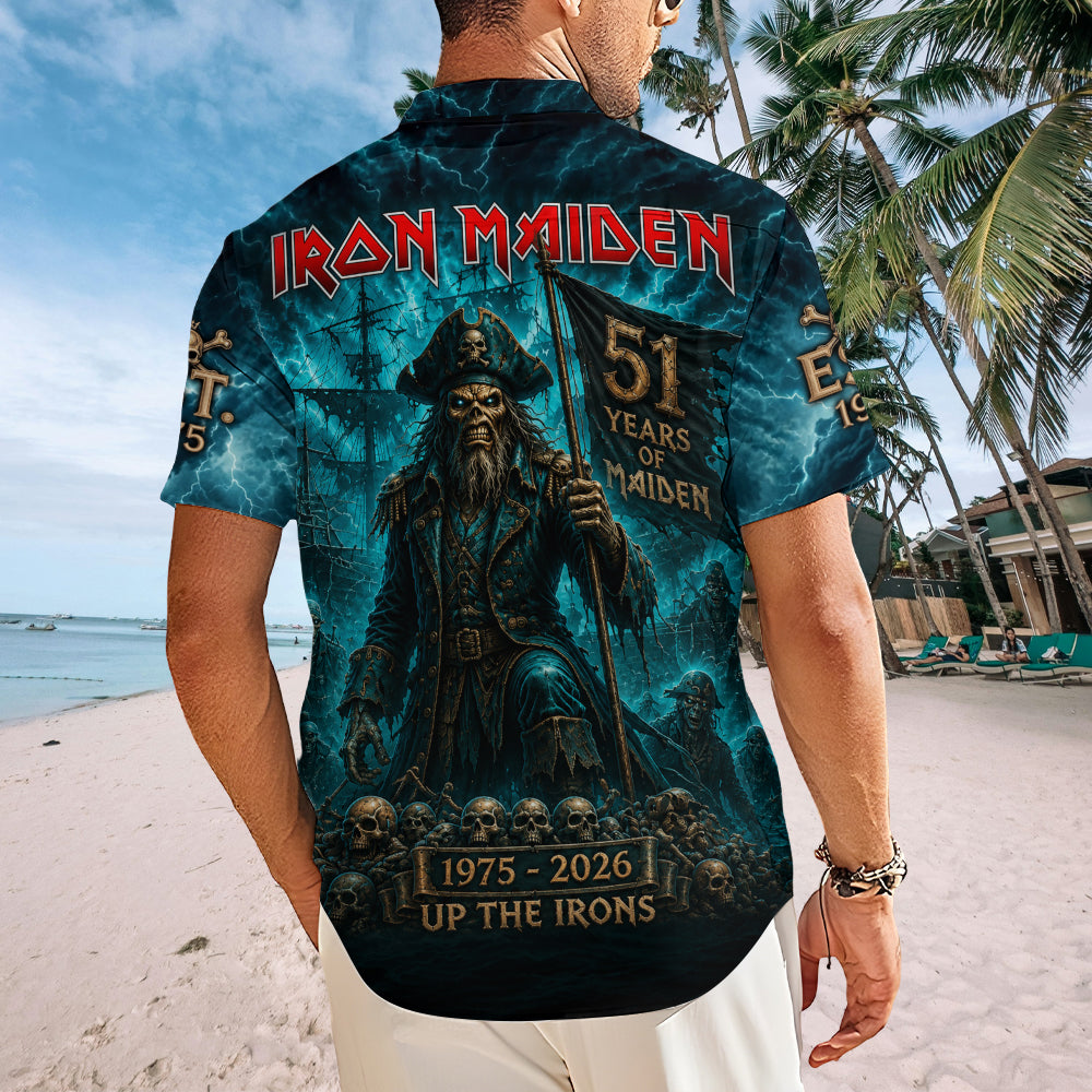Iron Maiden Short Sleeve Button-Down Shirt – TMTHU7902