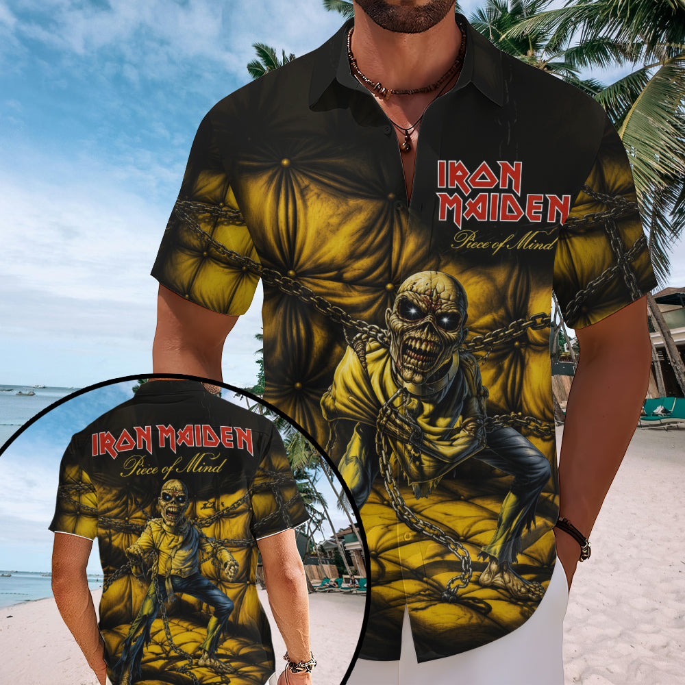 Iron Maiden Short Sleeve Button-Down Shirt – TMTHU8534