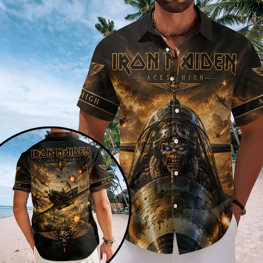 Iron Maiden Short Sleeve Button-Down Shirt – TMTHU8604