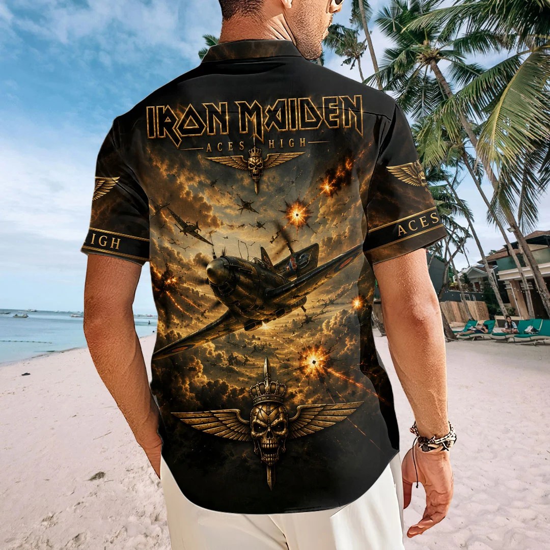 Iron Maiden Short Sleeve Button-Down Shirt – TMTHU8604