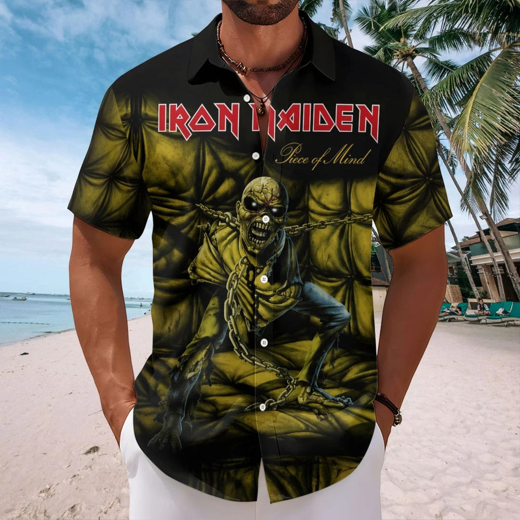 Iron Maiden Short Sleeve Button-Down Shirt – TMTHU8630