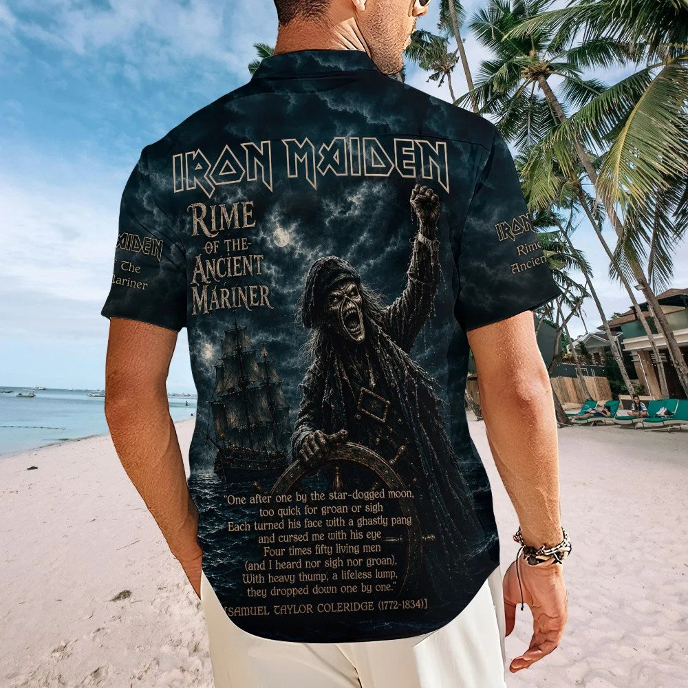 Iron Maiden Short Sleeve Button-Down Shirt – TMTHU8698