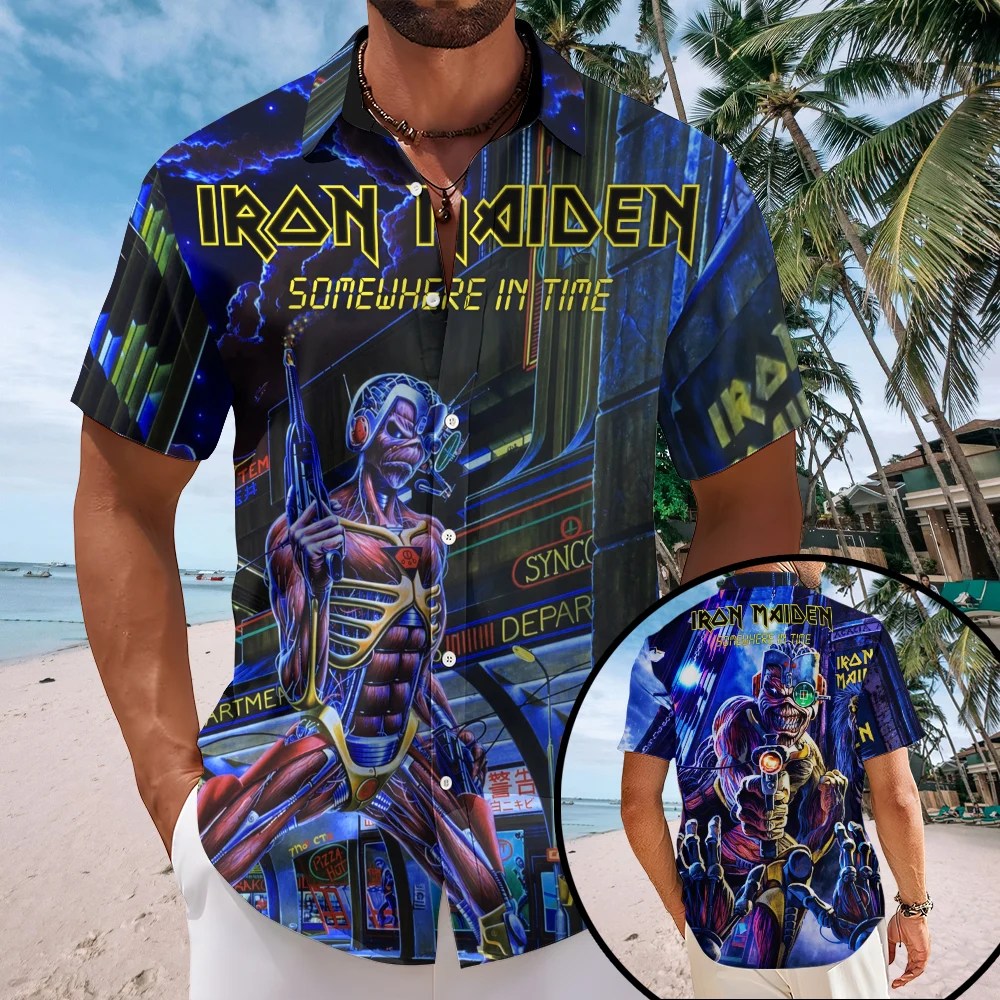 Iron Maiden Short Sleeve Button-Down Shirt – TMTHU8722