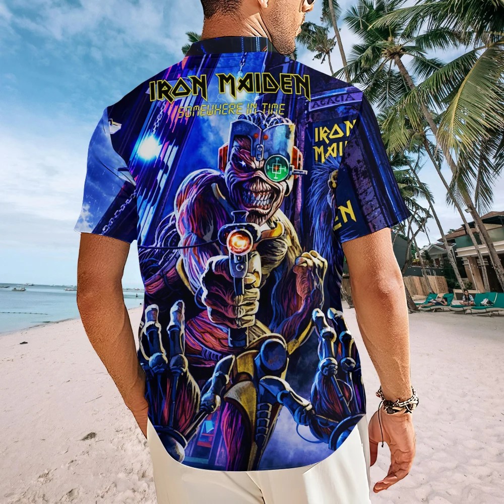Iron Maiden Short Sleeve Button-Down Shirt – TMTHU8722