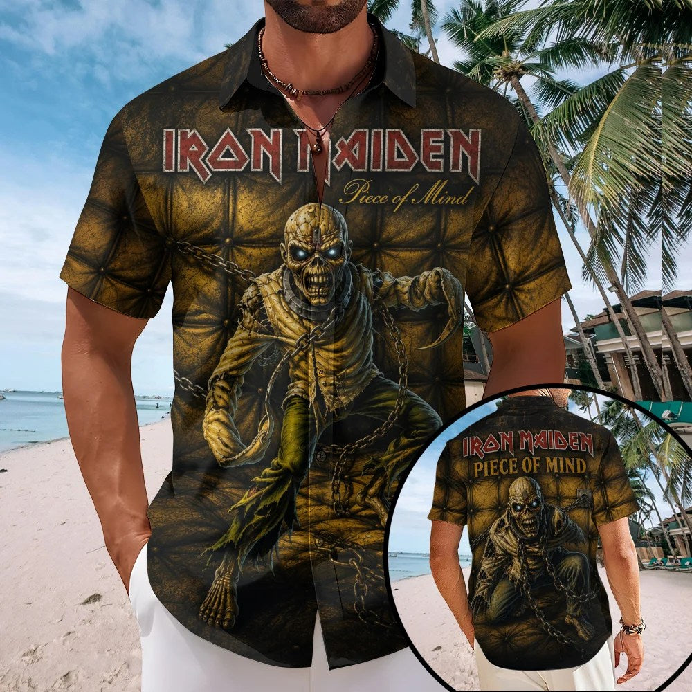 Iron Maiden Short Sleeve Button-Down Shirt – TMTHU8733