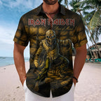 Iron Maiden Short Sleeve Button-Down Shirt – TMTHU8733