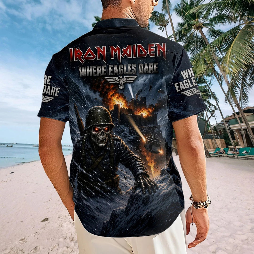 Iron Maiden Short Sleeve Button-Down Shirt – TMTHU8768