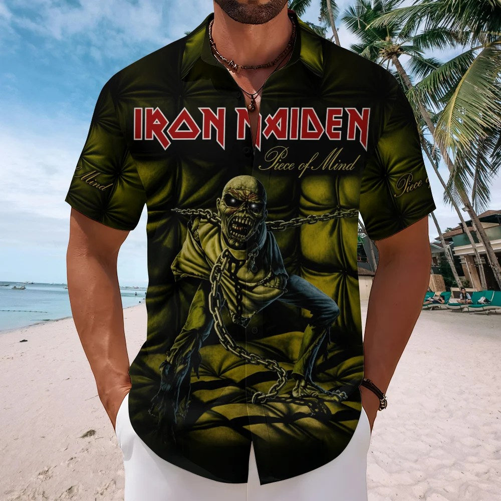 Iron Maiden Short Sleeve Button-Down Shirt – TMTHU8775