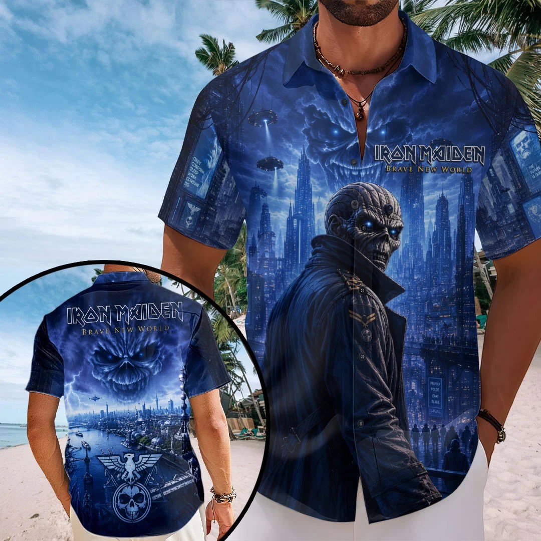 Iron Maiden Short Sleeve Button-Down Shirt – TMTHU8803