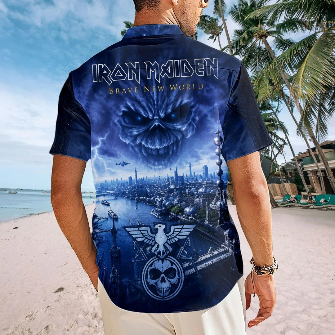 Iron Maiden Short Sleeve Button-Down Shirt – TMTHU8803