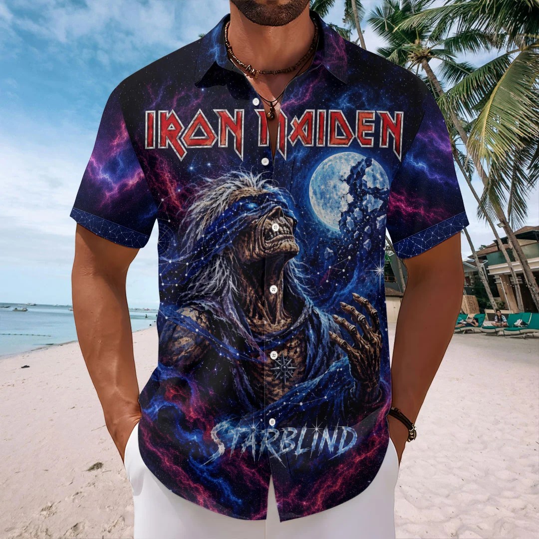 Iron Maiden Short Sleeve Button-Down Shirt – TMTHU8804