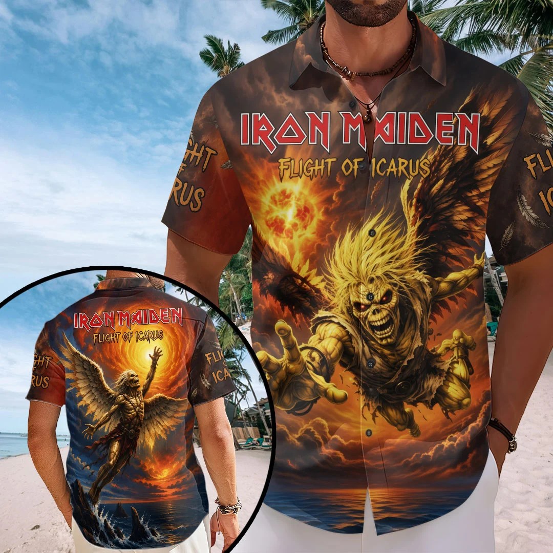 Iron Maiden Short Sleeve Button-Down Shirt – TMTHU8809