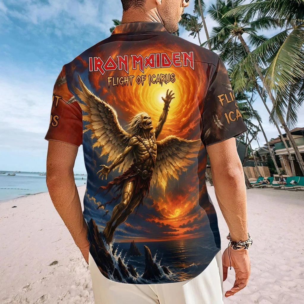 Iron Maiden Short Sleeve Button-Down Shirt – TMTHU8809