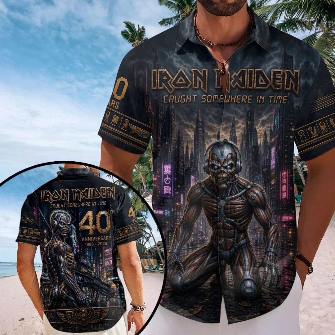 Iron Maiden Short Sleeve Button-Down Shirt – TMTHU8810