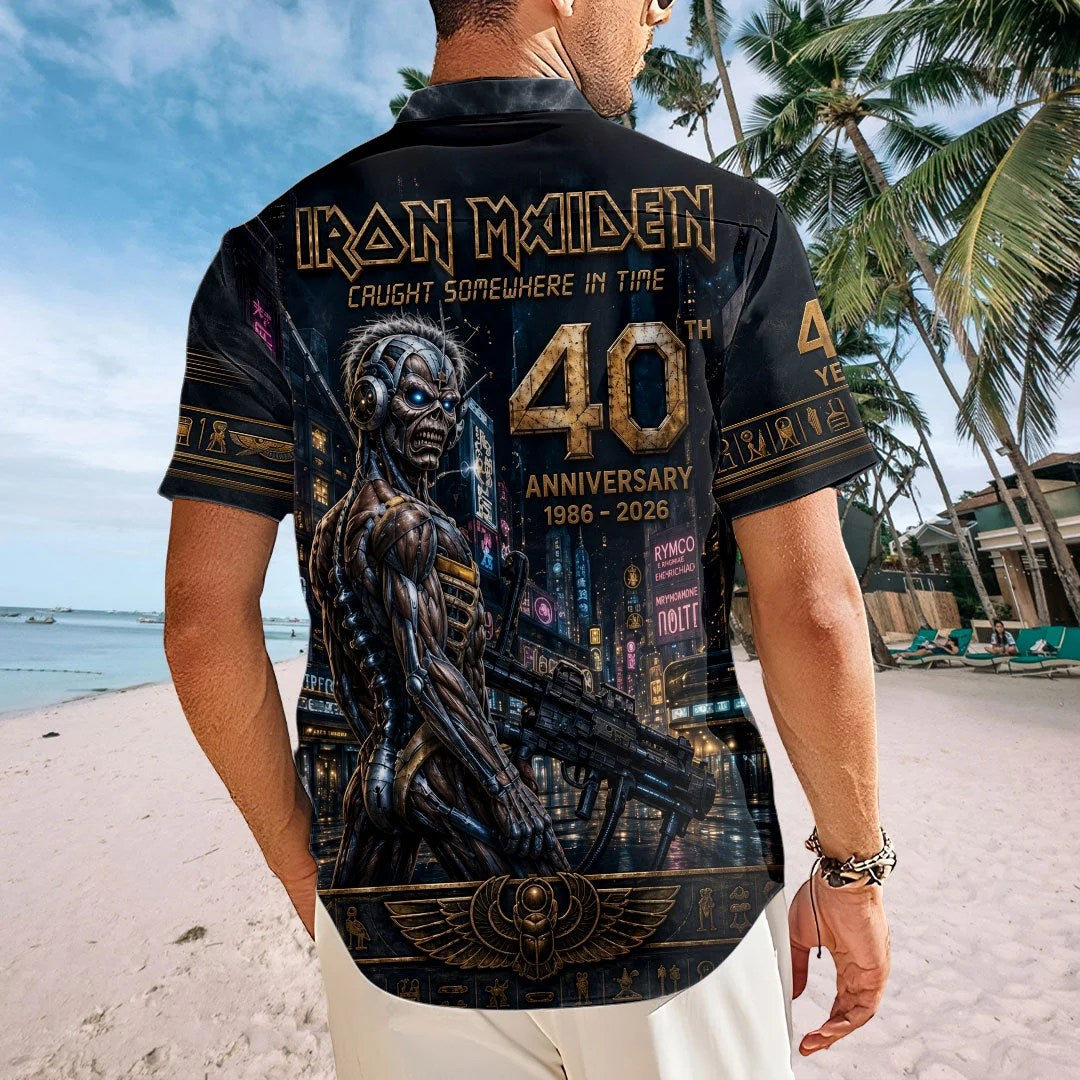 Iron Maiden Short Sleeve Button-Down Shirt – TMTHU8810