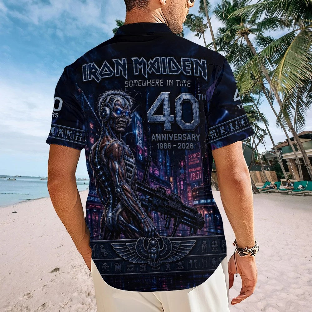 Iron Maiden Short Sleeve Button-Down Shirt – TMTHU8865