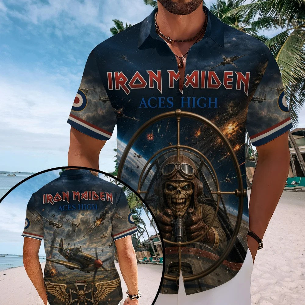 Iron Maiden Short Sleeve Button-Down Shirt – TMTHU8906