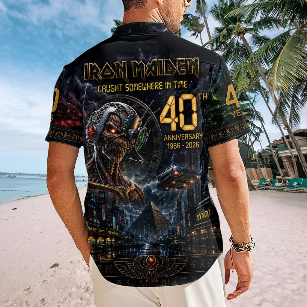Iron Maiden Short Sleeve Button-Down Shirt – TMTHU8953