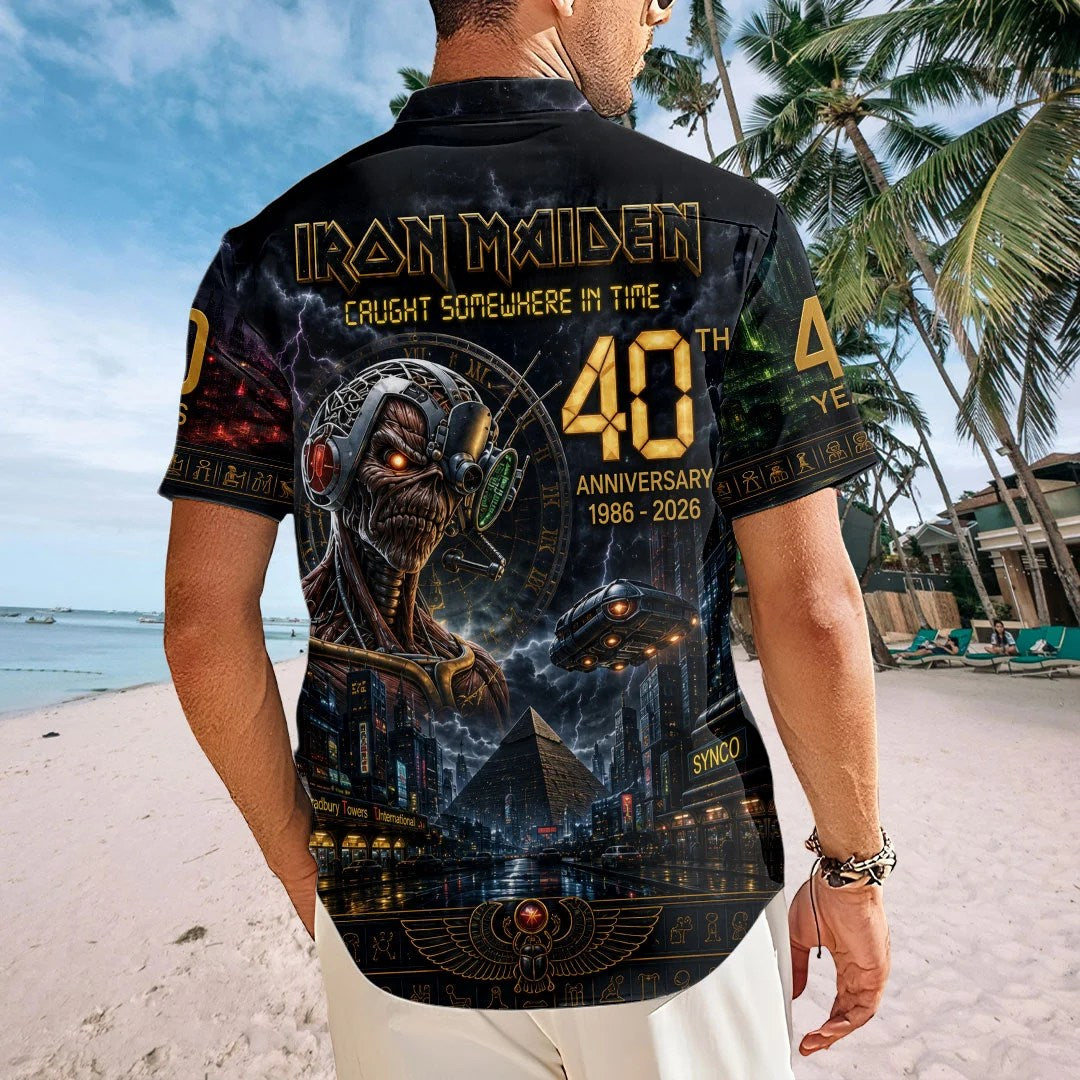 Iron Maiden Short Sleeve Button-Down Shirt – TMTHU8953