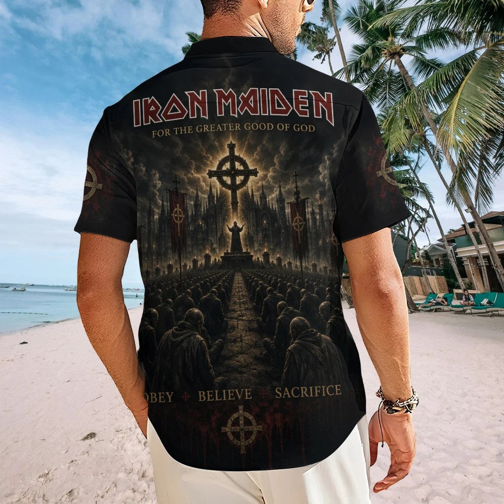Iron Maiden Short Sleeve Button-Down Shirt – TMTHU9004