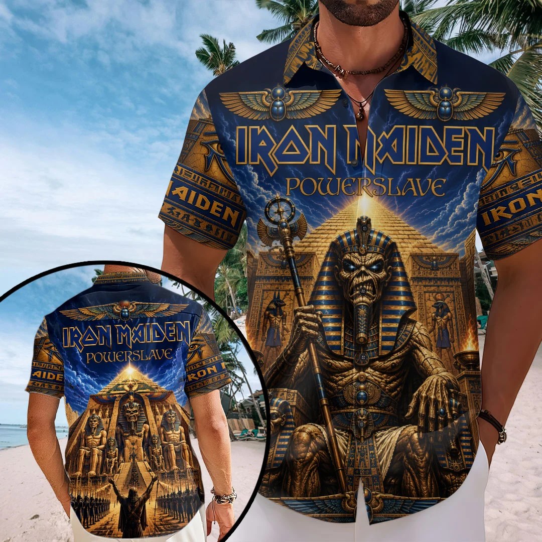 Iron Maiden Short Sleeve Button-Down Shirt – TMTHU9040