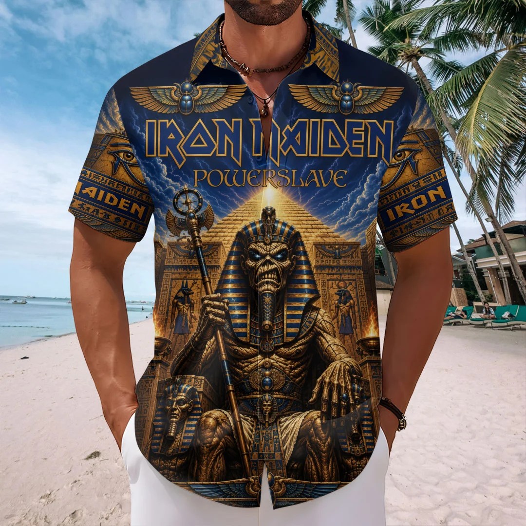 Iron Maiden Short Sleeve Button-Down Shirt – TMTHU9040