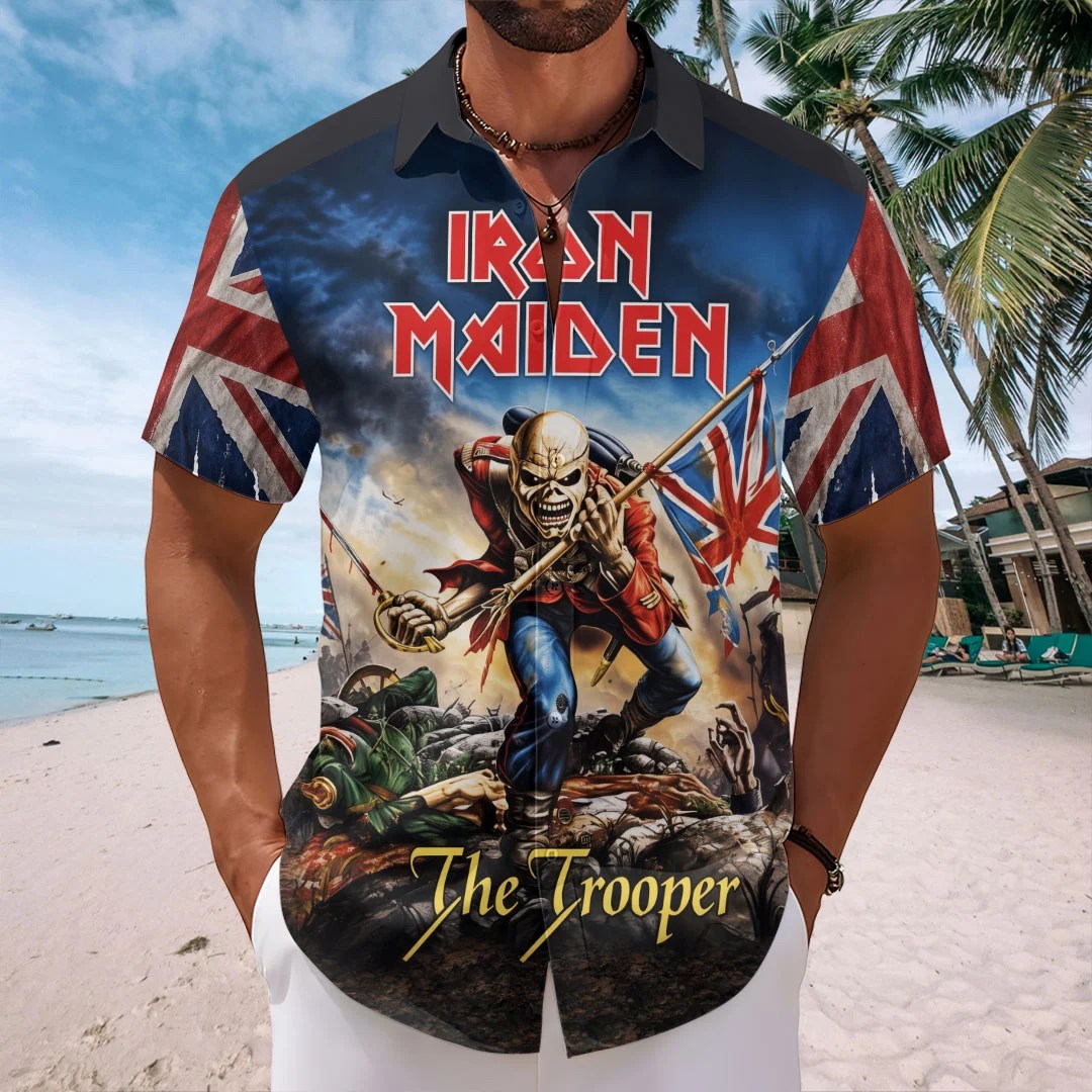 Iron Maiden Short Sleeve Button-Down Shirt – TMTHU9097