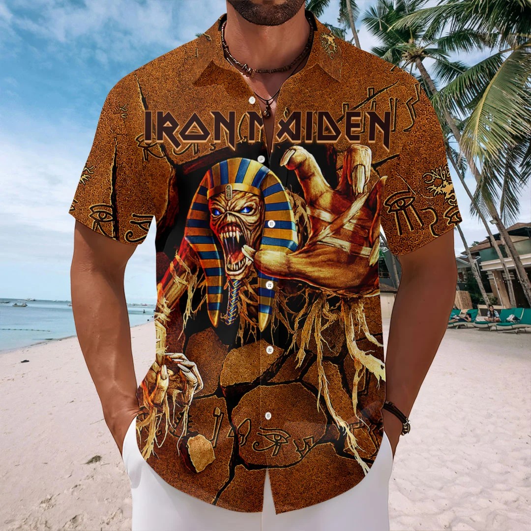 Iron Maiden Short Sleeve Button-Down Shirt – HOATT20735