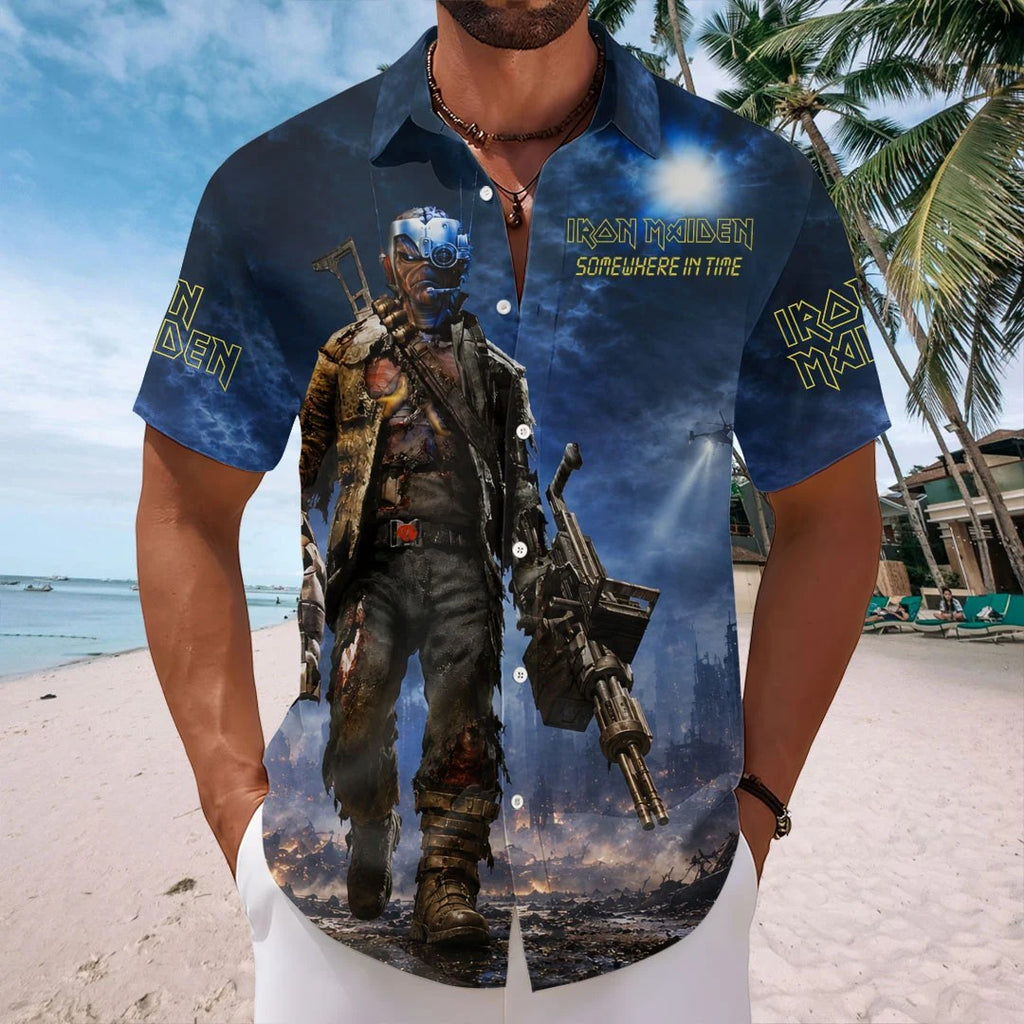 Iron Maiden Short Sleeve Button-Down Shirt – HOATT20736