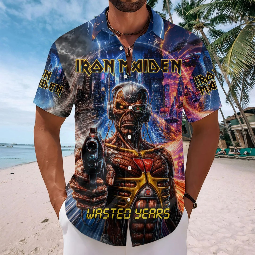 Iron Maiden Short Sleeve Button-Down Shirt – HOATT20930