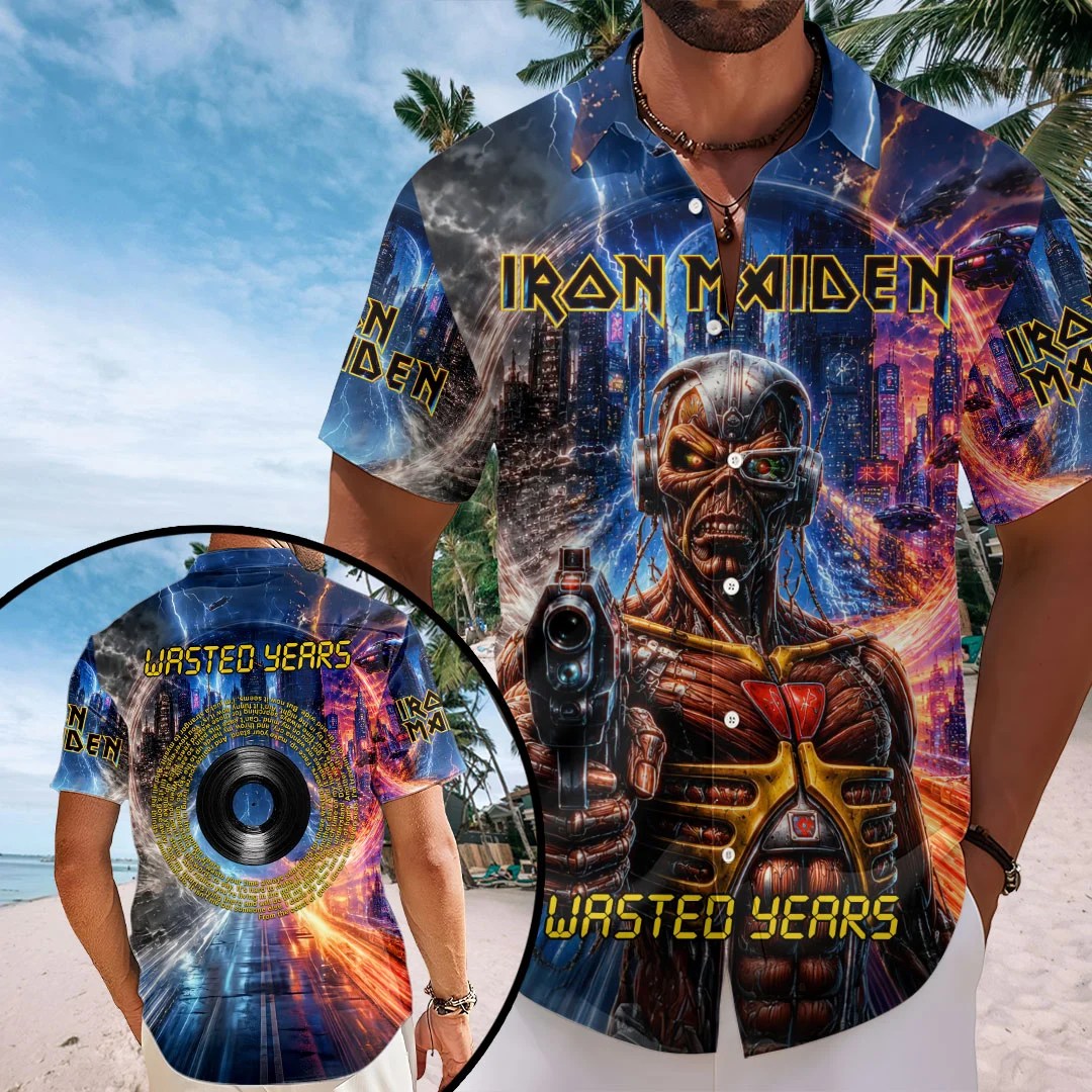 Iron Maiden Short Sleeve Button-Down Shirt – HOATT20930