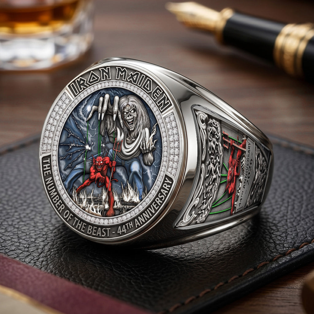 Iron Maiden: The Number of The Beast 3D Engraved Ring – TMTHU7120