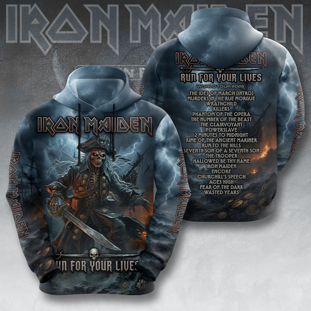 Iron Maiden World Tour 2026 3D Apparel – TMTHU8572