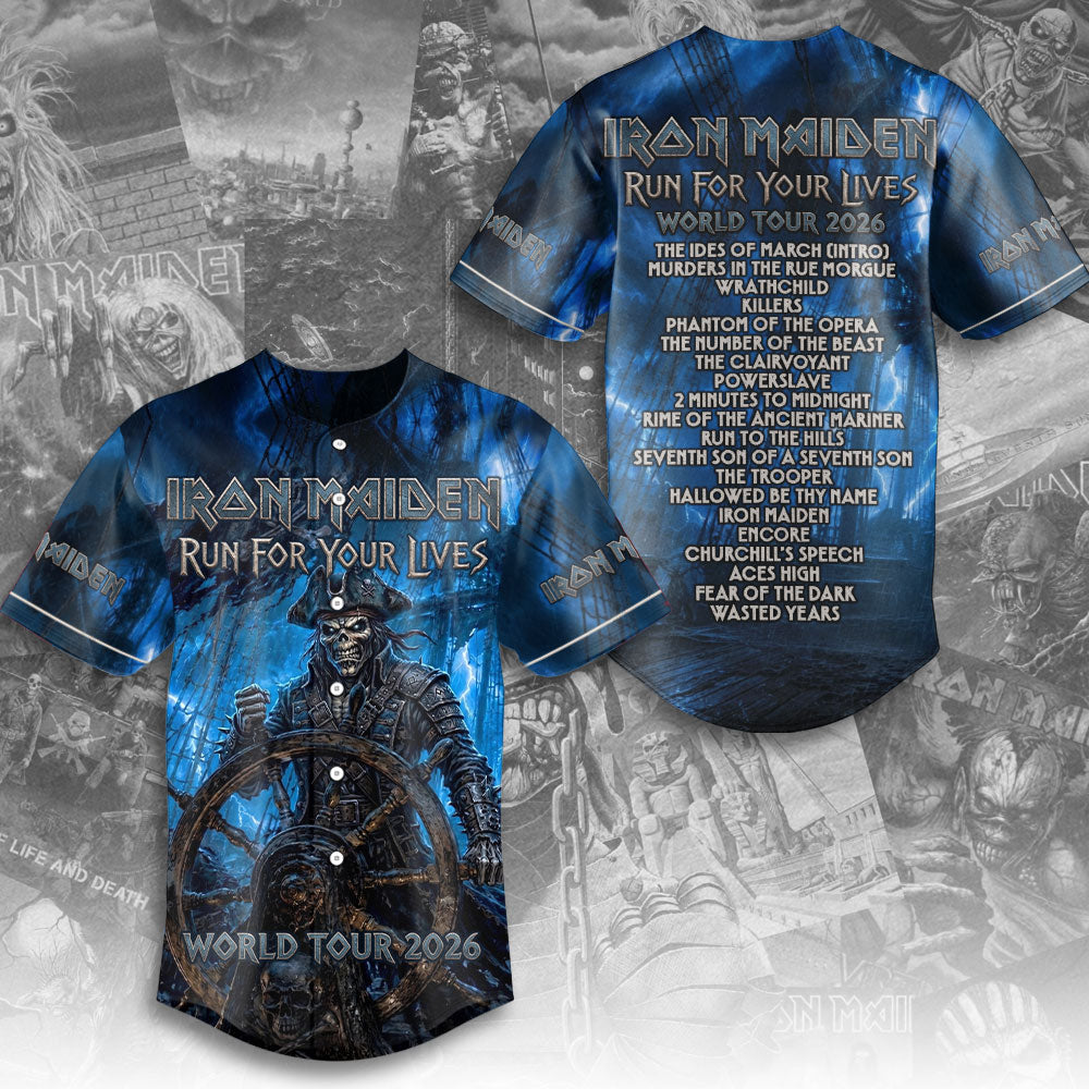 Iron Maiden World Tour 2026 Baseball Jersey – TMTHU7996
