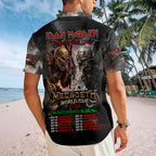Iron Maiden World Tour Short Sleeve Button-Down Shirt – TMTHU7567