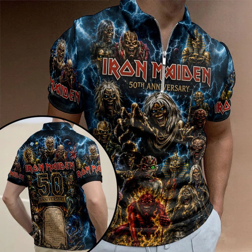 Iron Maiden Zip Polo Shirt – TMTHU8941