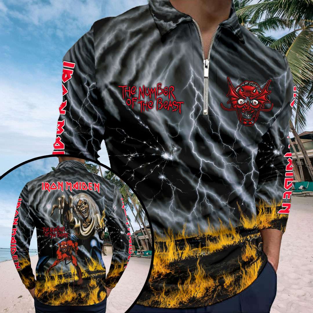 Iron Maiden Zip Polo Shirt – HOAT20286