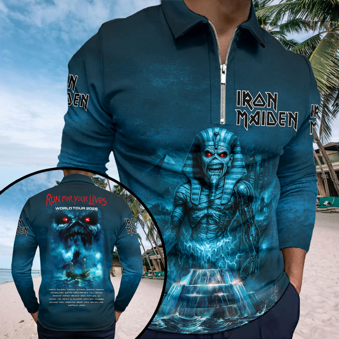 Iron Maiden Zip Polo Shirt – HOATT17643