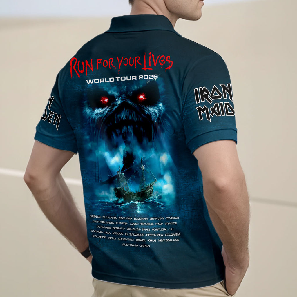 Iron Maiden Zip Polo Shirt – HOATT17643