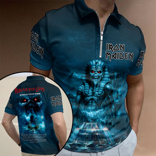 Iron Maiden Zip Polo Shirt – HOATT17643