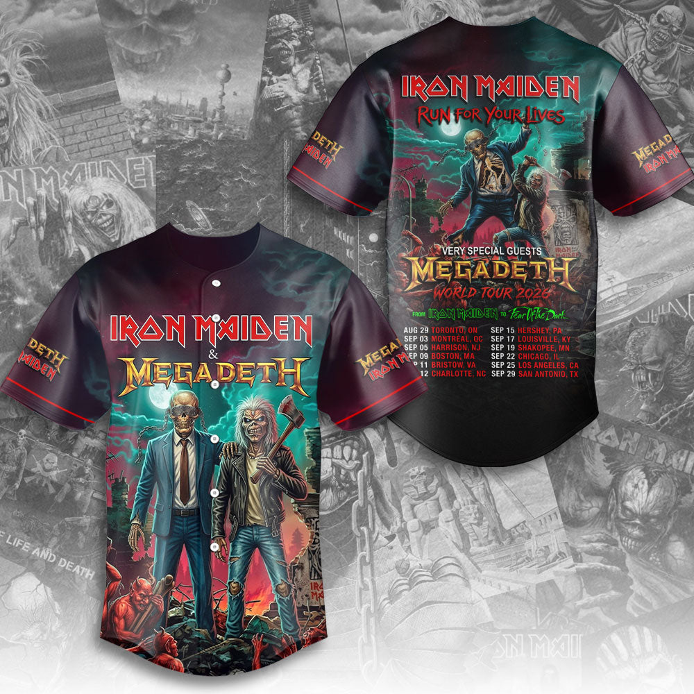 Iron Maiden x Megadeth Baseball Jersey – TMTHU6846