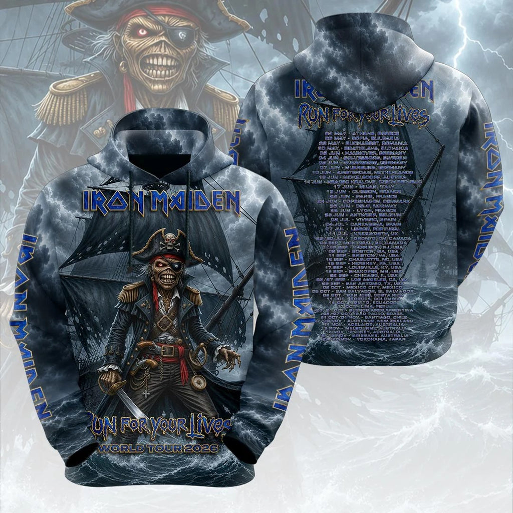 Iron Maiden 2026 World Tour 3D Apparel – HOATT20528